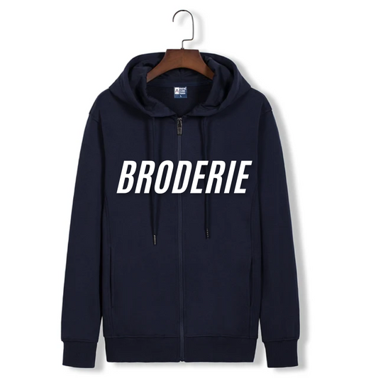 Sweat zip - broderie personnalisée