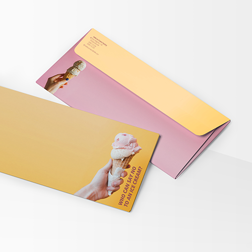 Enveloppe avec impression surface complète