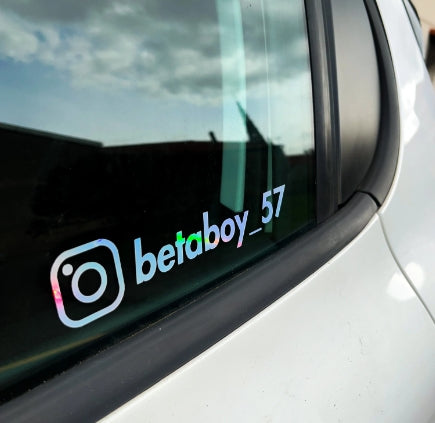Sticker personnalisé pour vitre - réseaux sociaux