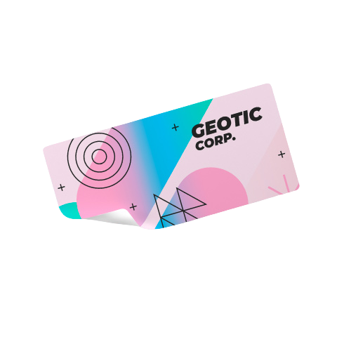 Sticker personnalisé rectangulaire