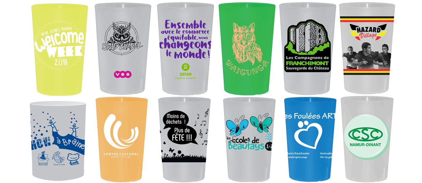 Gobelets réutilisables