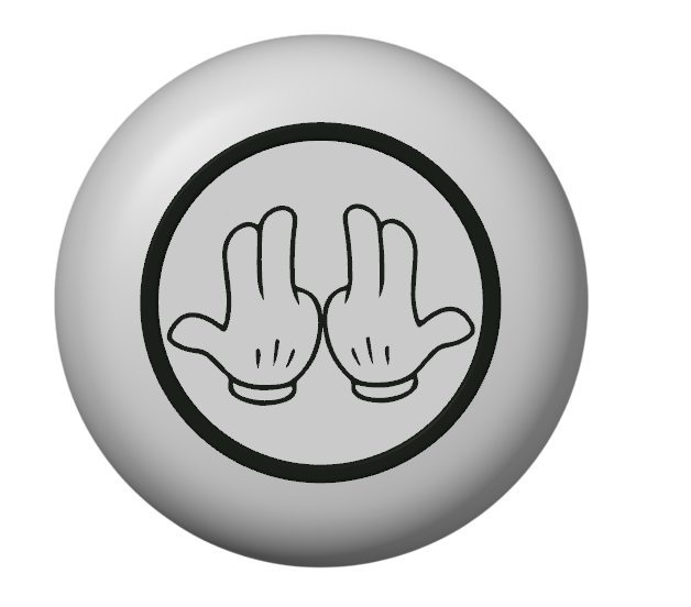 Capot blanc logo Mickey noir