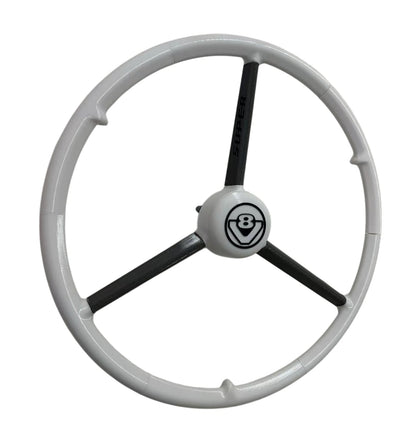 Volant 50 cm Blanc et Branches Noir - V8 SCANIA