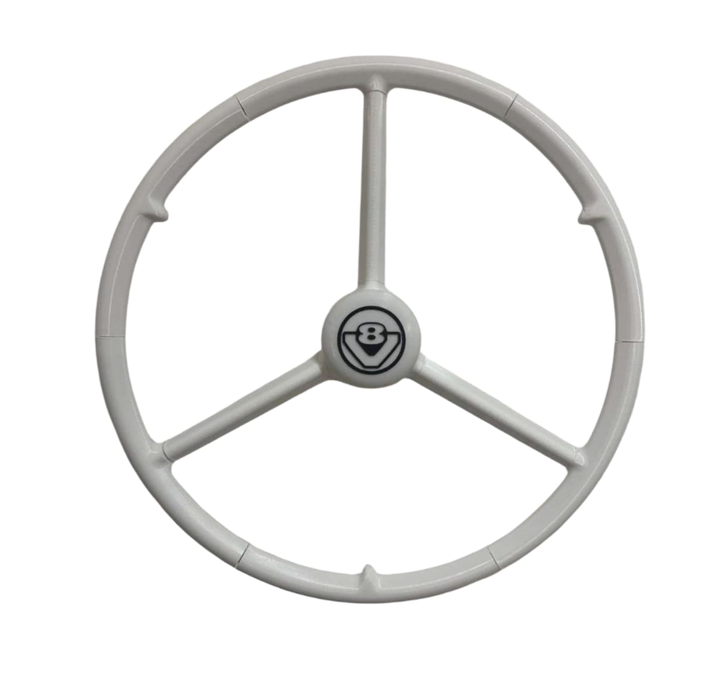 Volant 3 branches, Volant 50 cm Blanc, V8 SCANIA, volant de simulation camion