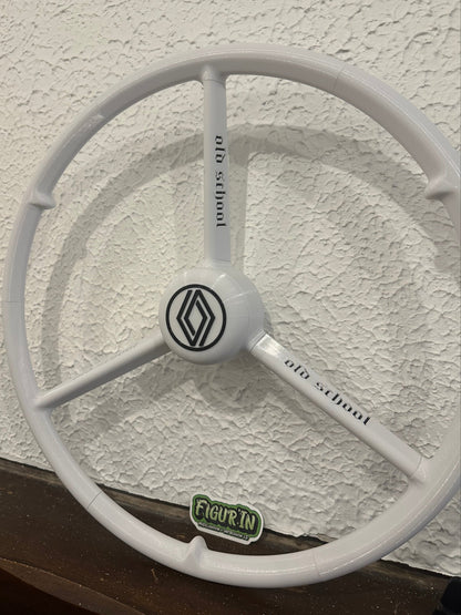 Volant 50 cm Renault blanc, 3 branches, Volant de simulation camion, Logitech, Thrustmaster