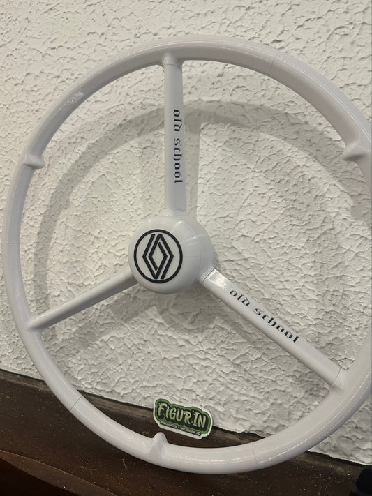 Volant 50 cm Renault blanc, 3 branches, Volant de simulation camion, Logitech, Thrustmaster