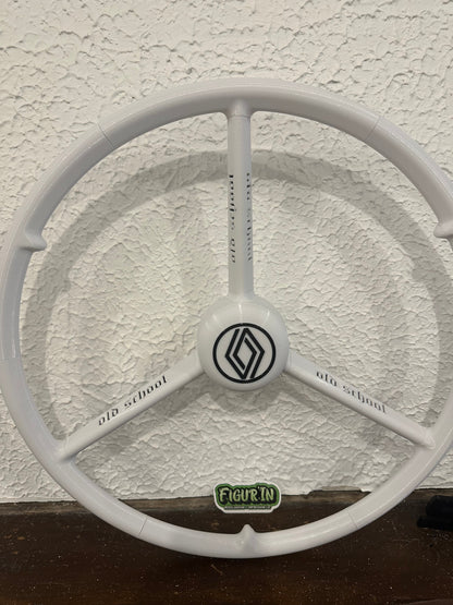 Volant 50 cm Renault blanc, 3 branches, Volant de simulation camion, Logitech, Thrustmaster